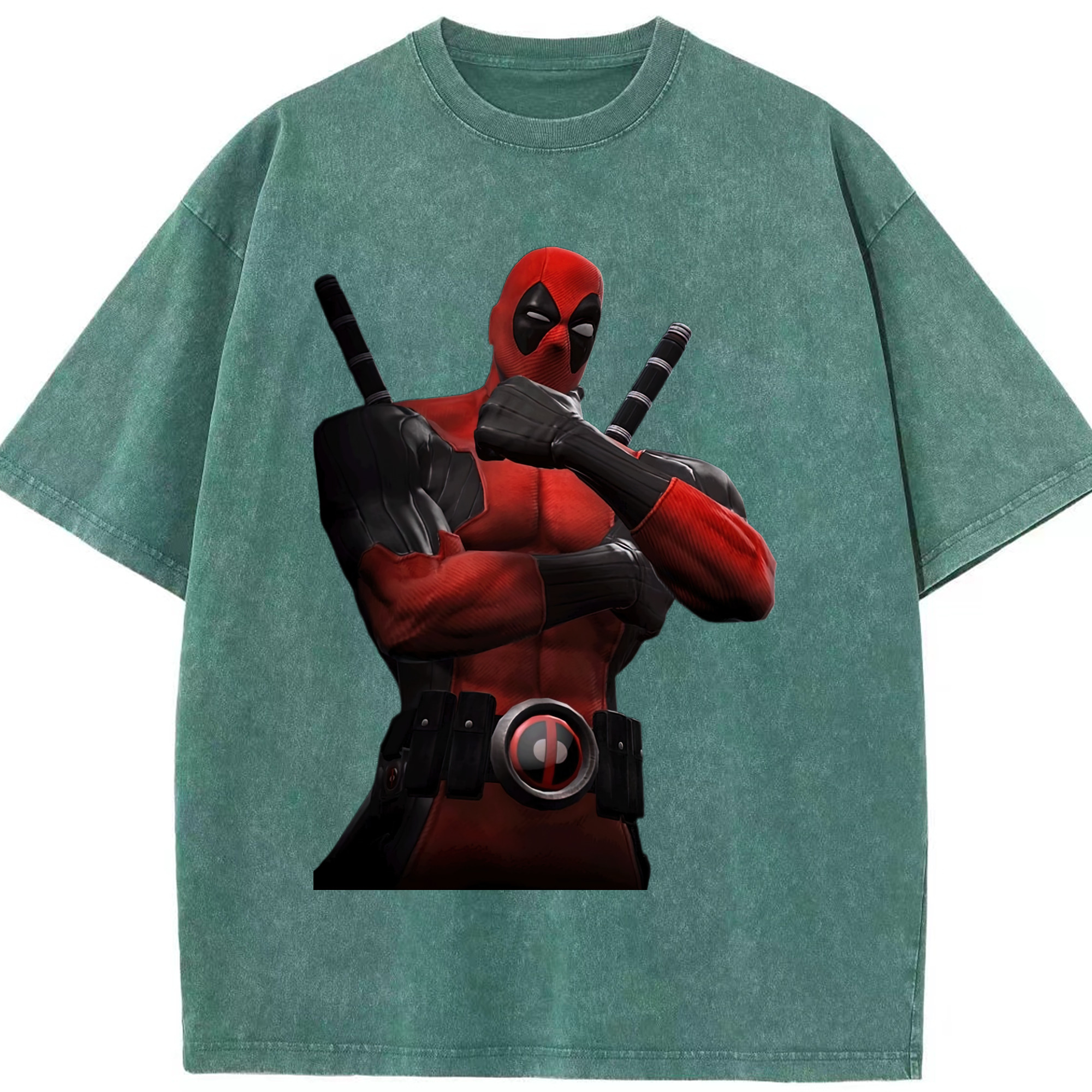 （画像用） Deadpool デッドプール 綿100% ヴィンテージ風 半袖Tシャツ（フロントプリント）